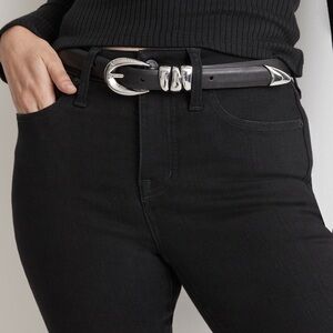 Madewell triple metal keeper belt